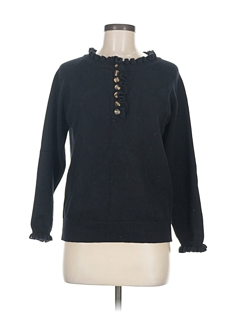 Pre-owned Btfbm Long Sleeve Top Black Keyhole Neckline Tops