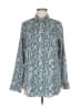 Banana Republic 100% Polyester Paisley Blue Long Sleeve Blouse Size M - photo 1