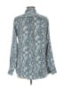 Banana Republic 100% Polyester Paisley Blue Long Sleeve Blouse Size M - photo 2