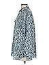 Banana Republic 100% Polyester Paisley Blue Long Sleeve Blouse Size M - photo 5