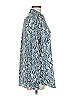 Banana Republic 100% Polyester Paisley Blue Long Sleeve Blouse Size M - photo 4