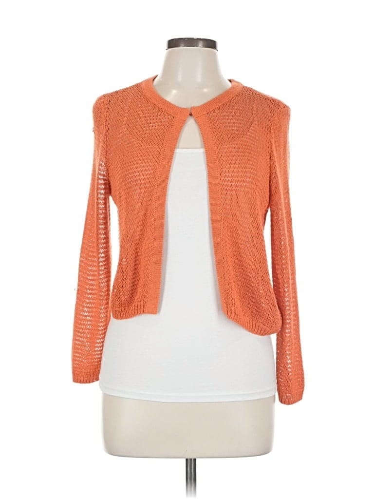 Pre-owned Talbots Cardigan Sweater In Orange