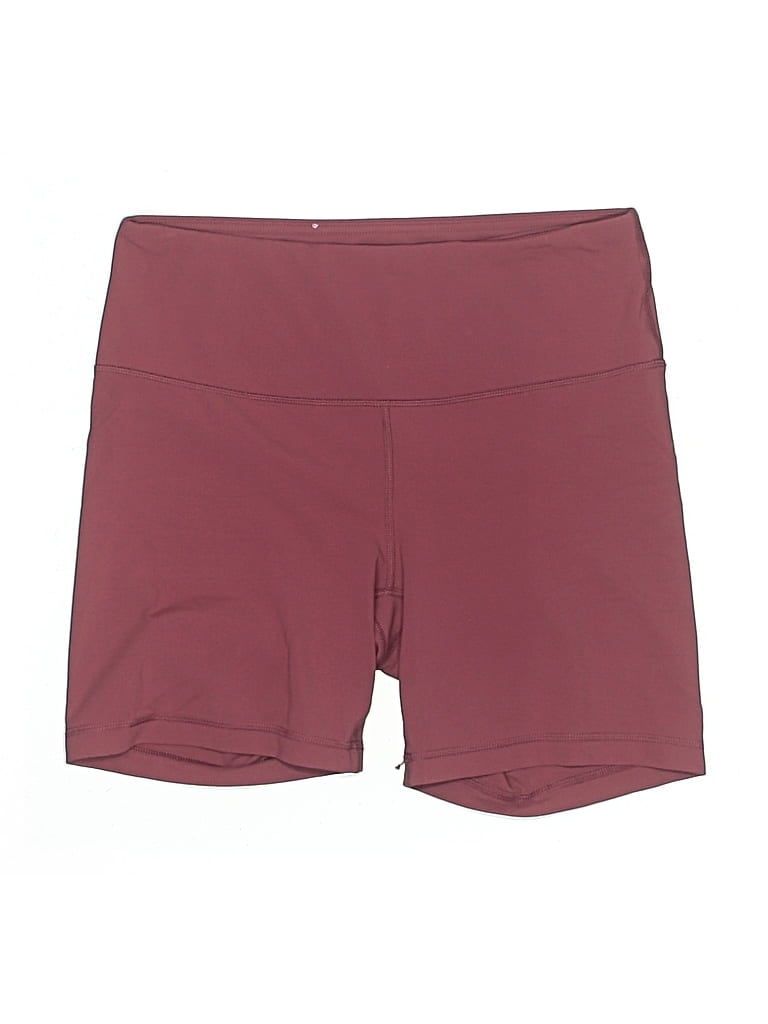Pre-owned Yogalicious Athletic Shorts In Burgundy