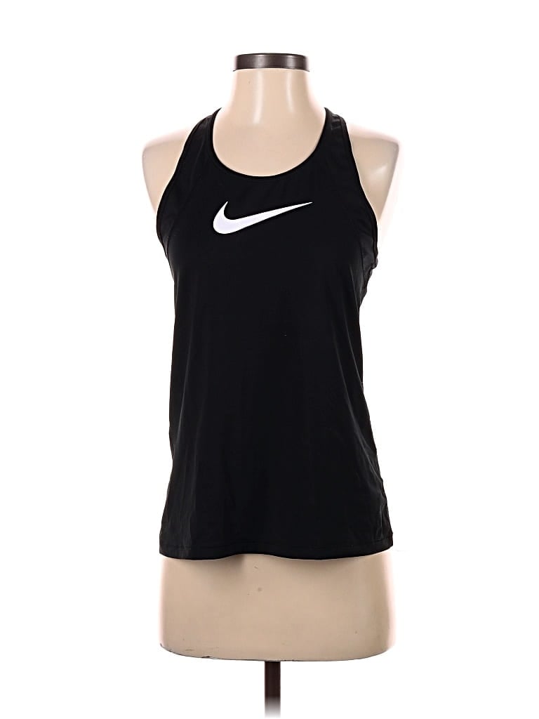 Pre-owned Nike Tank Top Black Halter Neckline Tops