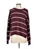 Sonoma Goods for Life Stripes Burgundy Pullover Sweater Size L - photo 1