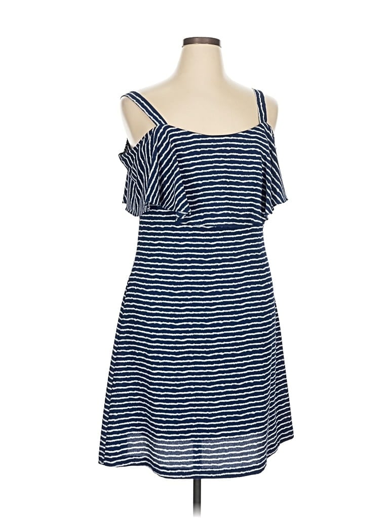 Pre-owned Signature By Robbie Bee Casual Dress In Blue