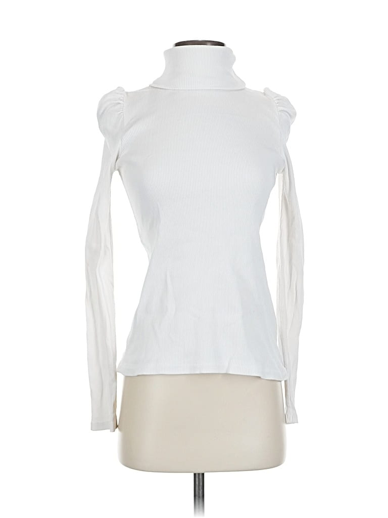 Pre-owned Amo Long Sleeve Turtleneck In White