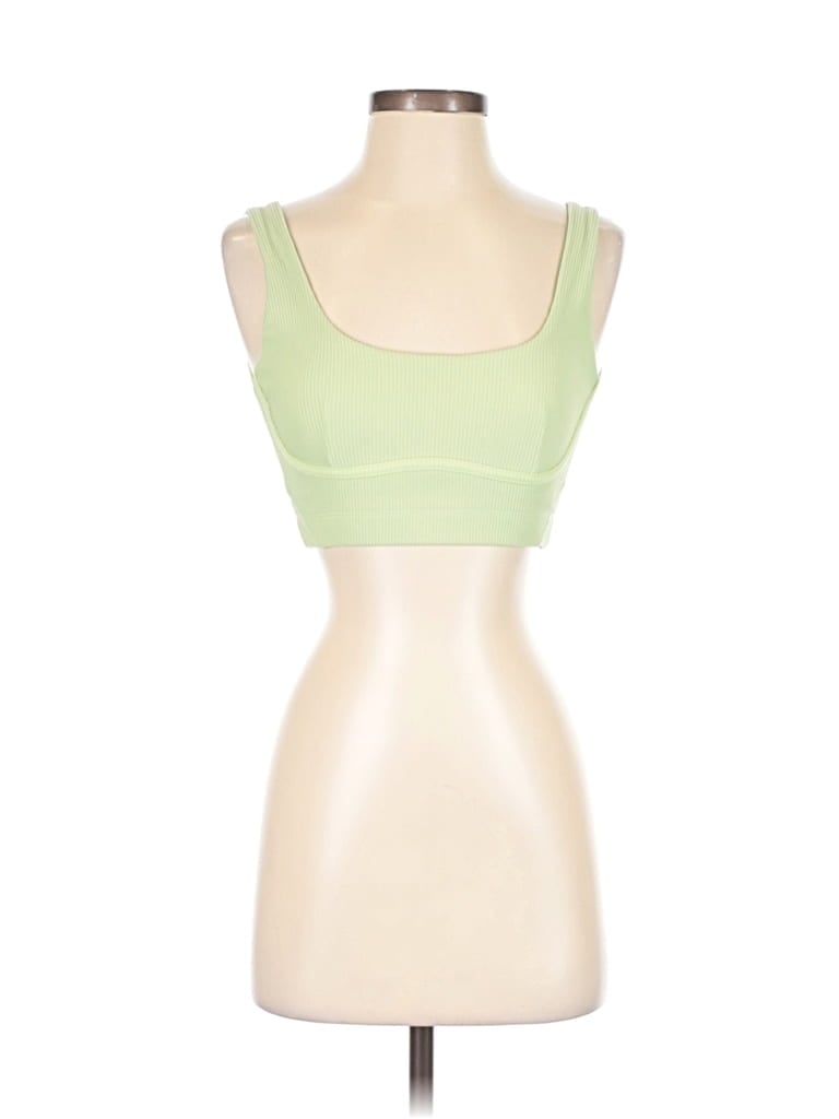 Pre-owned Cream Yoga Sports Bra In Green