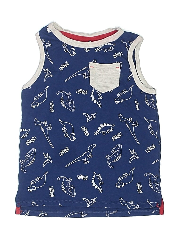 Pre-owned Little Lad Kids' Sleeveless T-shirt In Blue