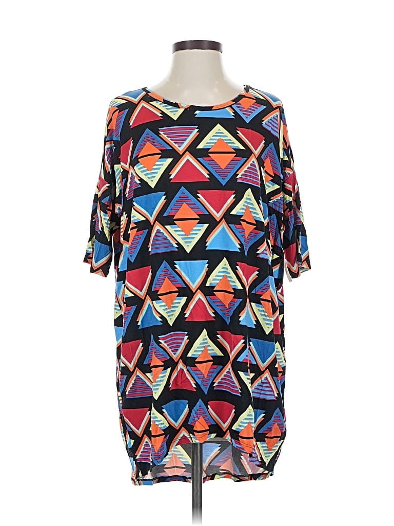 Pre-owned Lularoe 3/4 Sleeve T-shirt In Blue