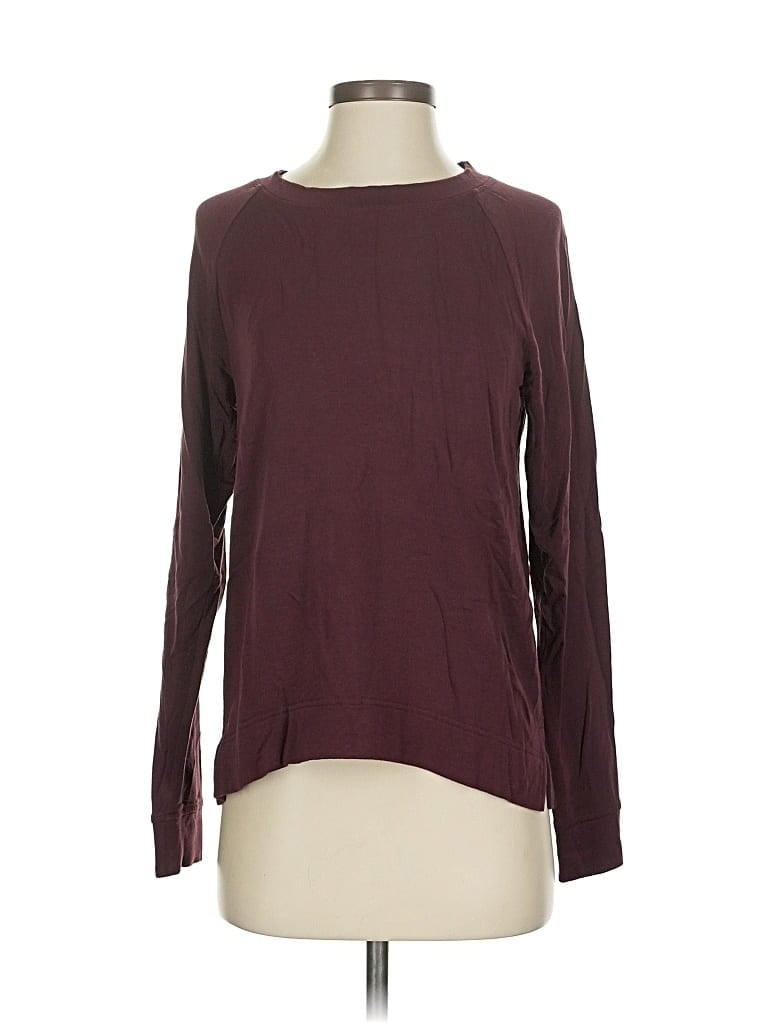 Pre-owned Lou & Grey For Loft Pullover Sweater In Burgundy
