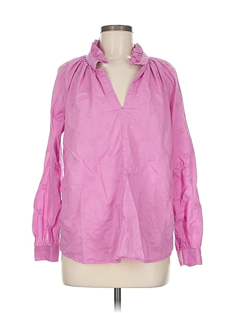 Pre-owned Gap Long Sleeve Blouse In Pink