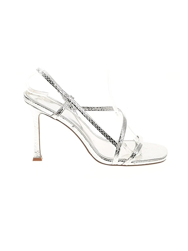 Pre-owned Asos Design Heels In Silver
