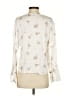 Something Navy Ivory Long Sleeve Blouse Size XS - photo 2