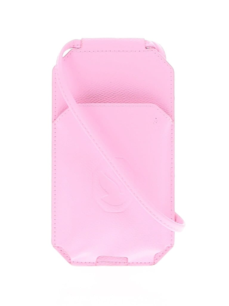 Pre-owned Swarovski Leather Card Holder In Pink