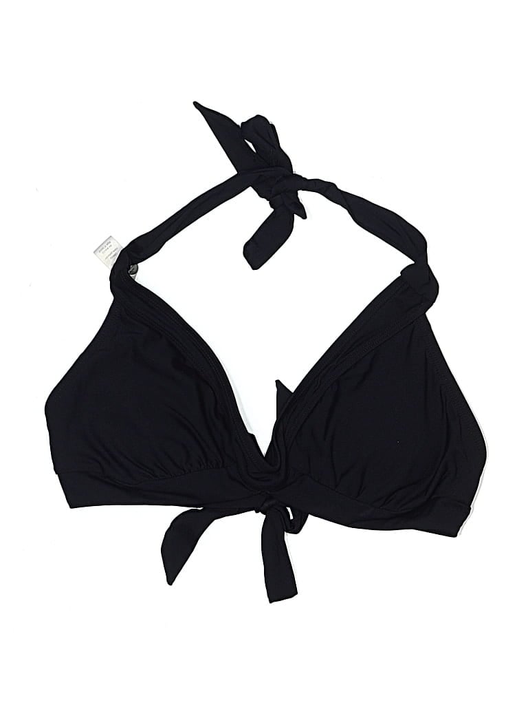 Pre-owned Athleta Swimsuit Top Black Solid Pattern Swimwear