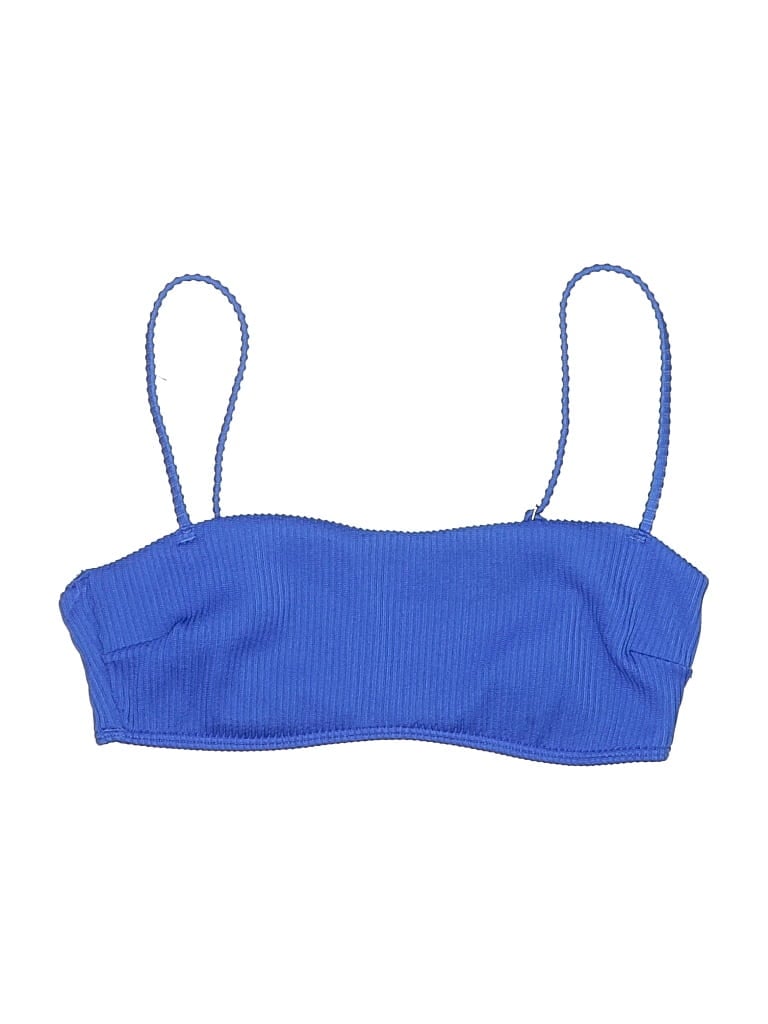 Pre-owned Hollister Swimsuit Top Blue Swimwear