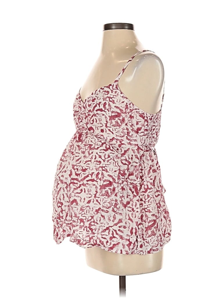 Pre-owned Motherhood Sleeveless Top Burgundy Strapless Neckline Tops