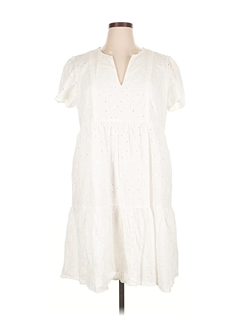 Pre-owned Knox Rose Casual Dress In White