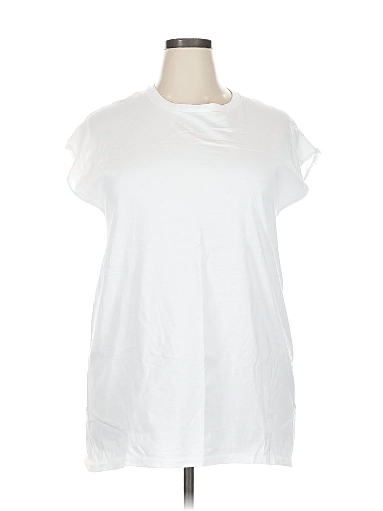 Pre-owned Hanes Sleeveless T-shirt In White