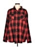 Unbranded Plaid Red Long Sleeve Button-Down Shirt Size L - photo 1