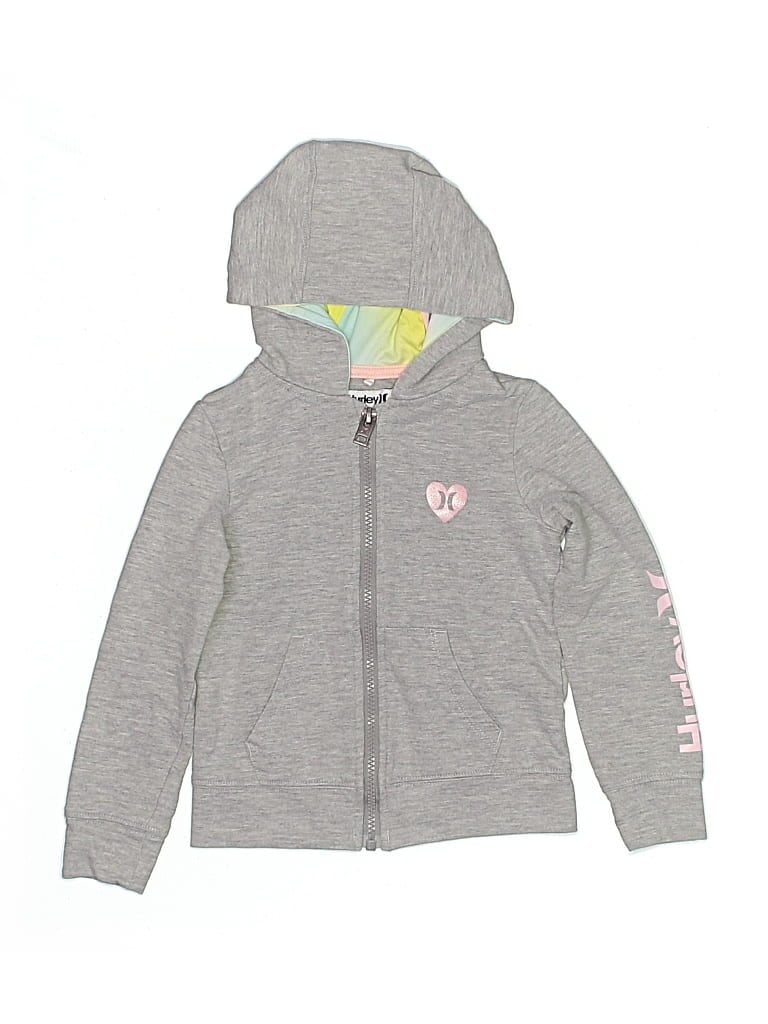 Pre-owned Hurley Kids'  Zip Up Hoodie In Gray