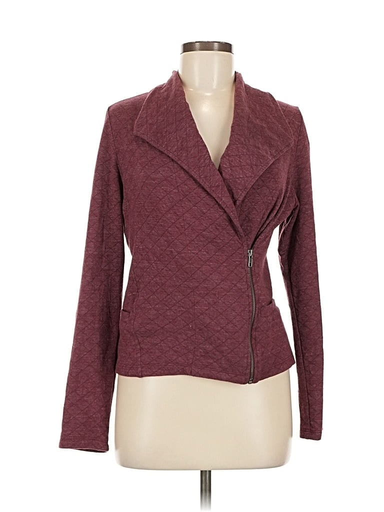 Pre-owned Left Coast By Dolan Cardigan Sweater In Burgundy