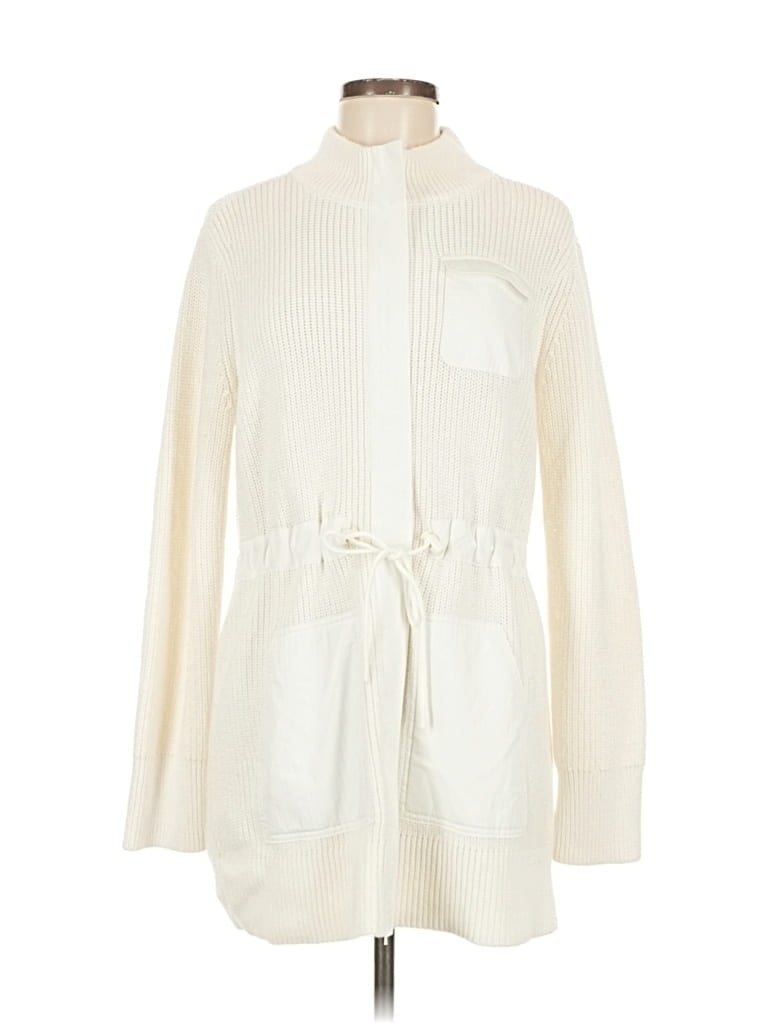 Pre-owned T By Talbots Cardigan Sweater In White