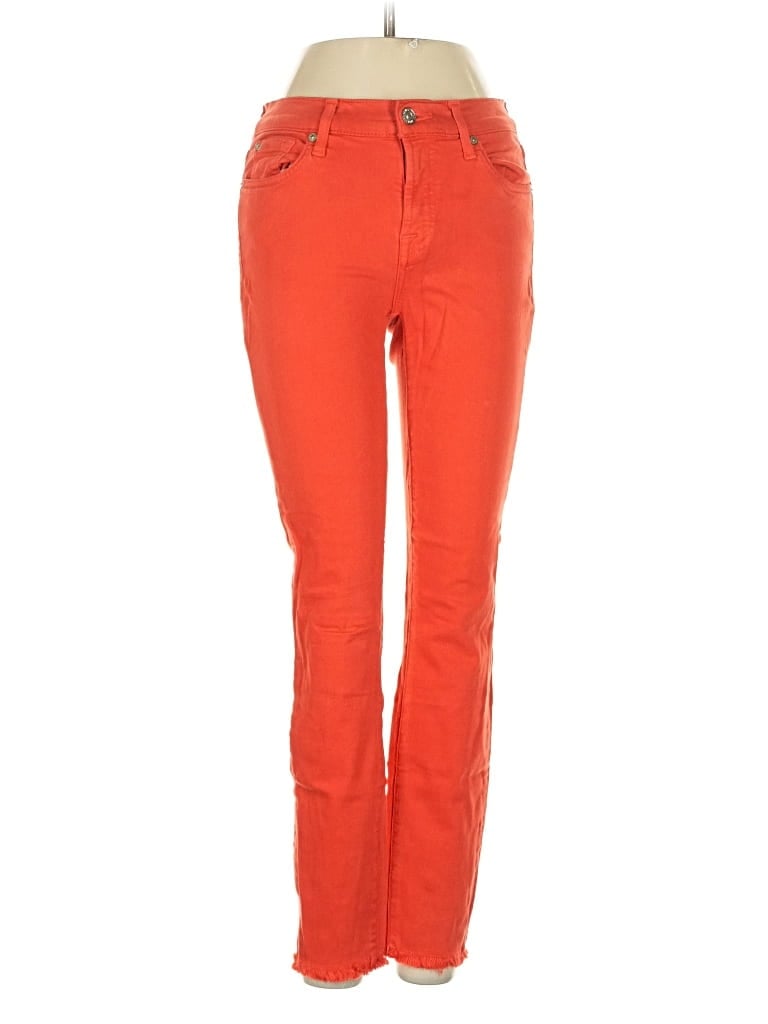 Pre-owned 7 For All Mankind Jeans In Orange