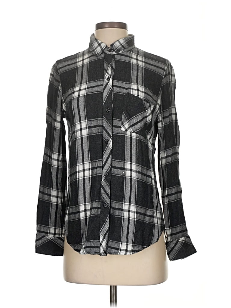 Pre-owned Rails Long Sleeve Blouse In Black