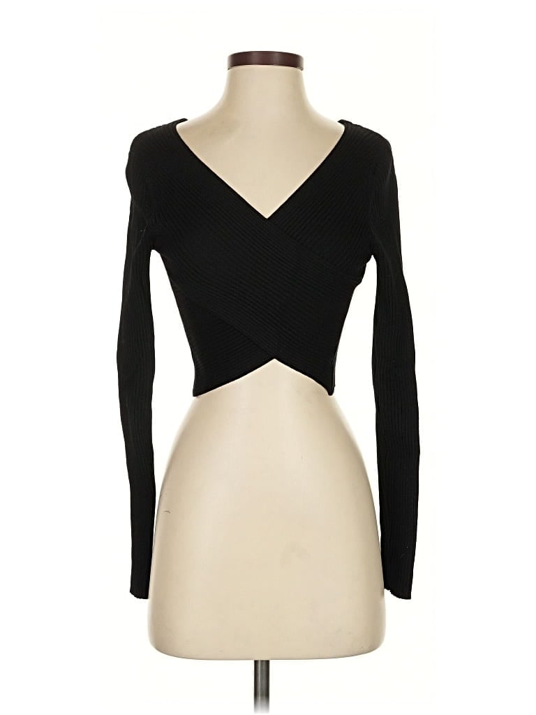 Pre-owned Pull & Bear Pullover Sweater In Black