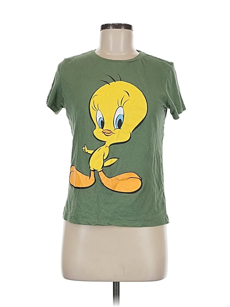 Pre-owned Looney Tunes Short Sleeve T-shirt In Green
