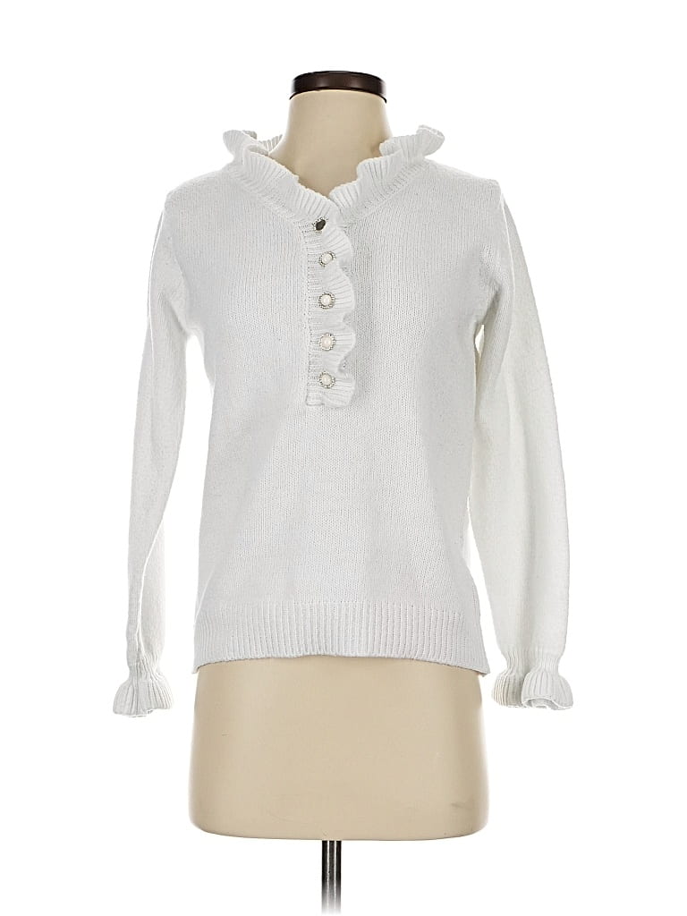 Pre-owned Unbranded Pullover Sweater In White