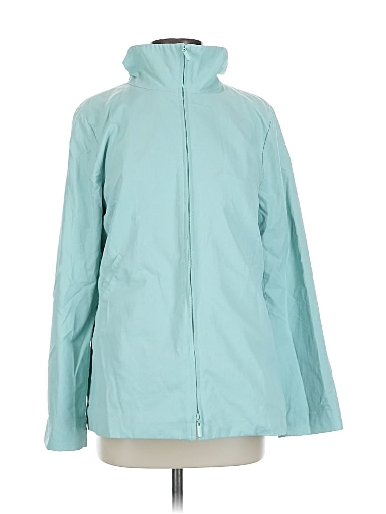 Pre-owned Eileen Fisher Raincoat In Blue