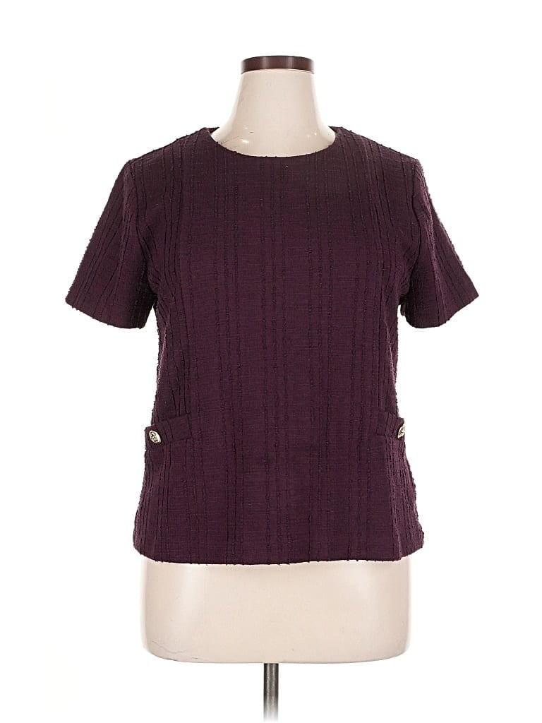 Pre-owned Ann Taylor Pullover Sweater In Purple