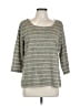 Chico's Gray 3/4 Sleeve Top Size Lg (2) - photo 1