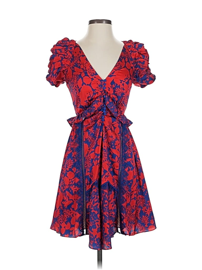 Pre-owned Self-portrait Cocktail Dress In Red