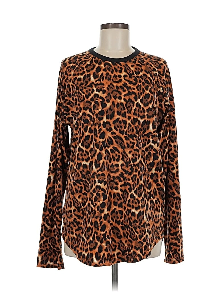 Pre-owned Natori Long Sleeve T-shirt In Orange