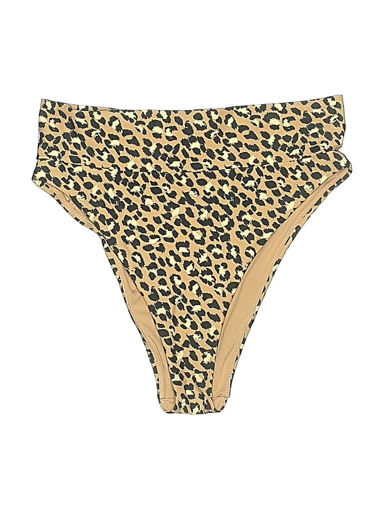 Pre-owned Aerie Swimsuit Bottoms In Gold