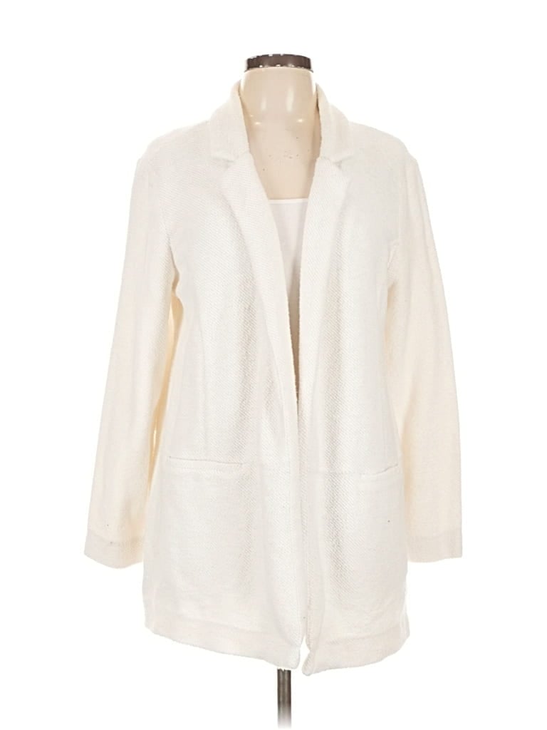Pre-owned Bobeau Cardigan Sweater In White
