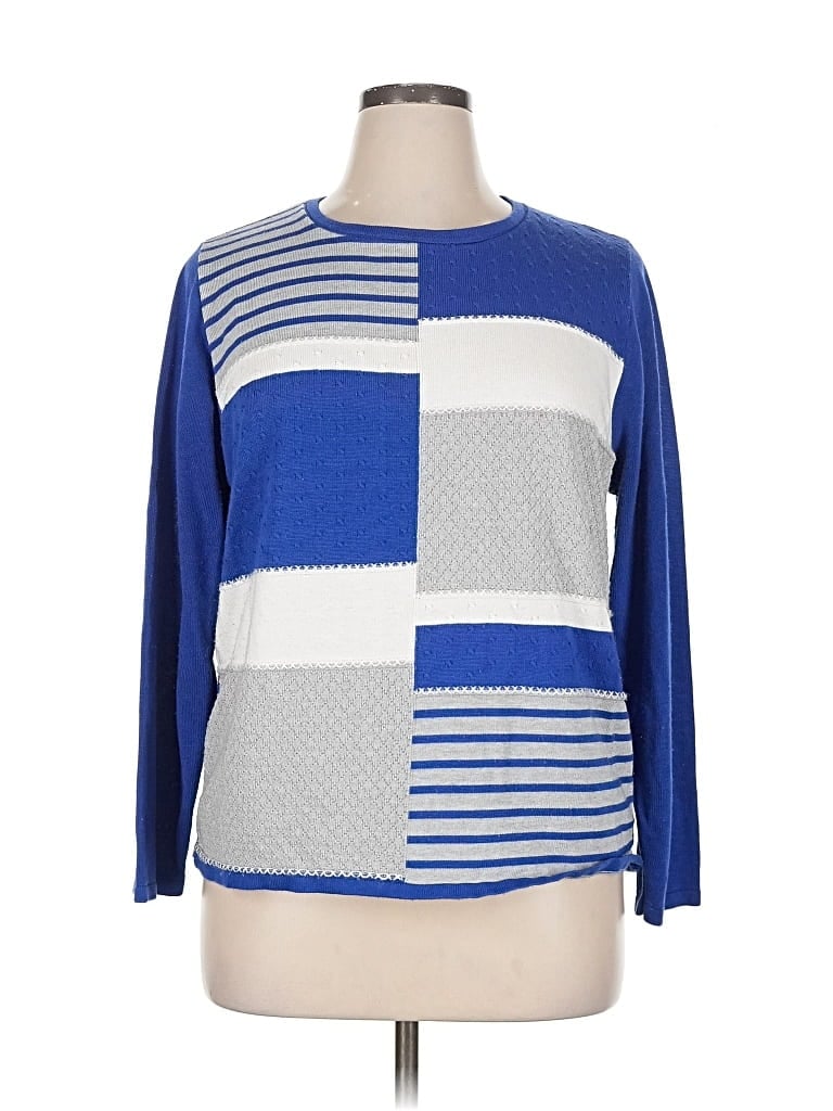 Pre-owned Assorted Brands Pullover Sweater In Blue