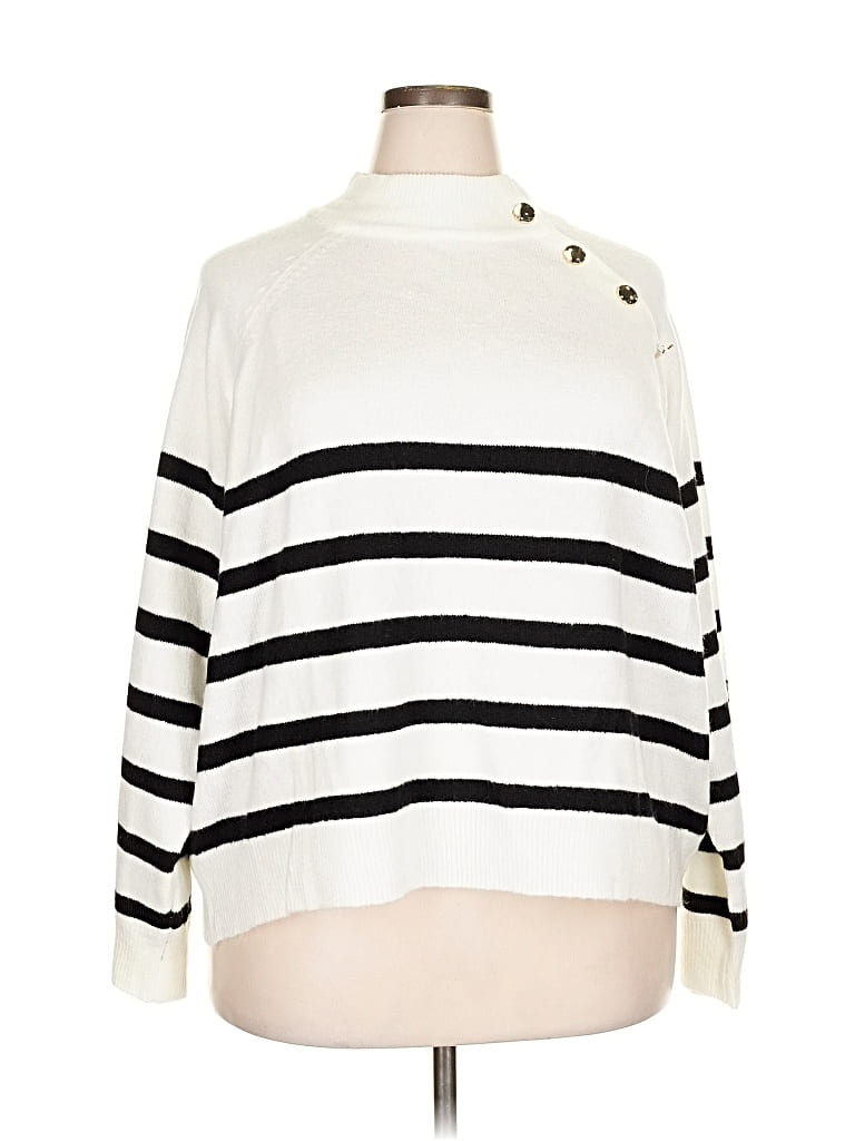 Pre-owned New York And Company Pullover Sweater In White