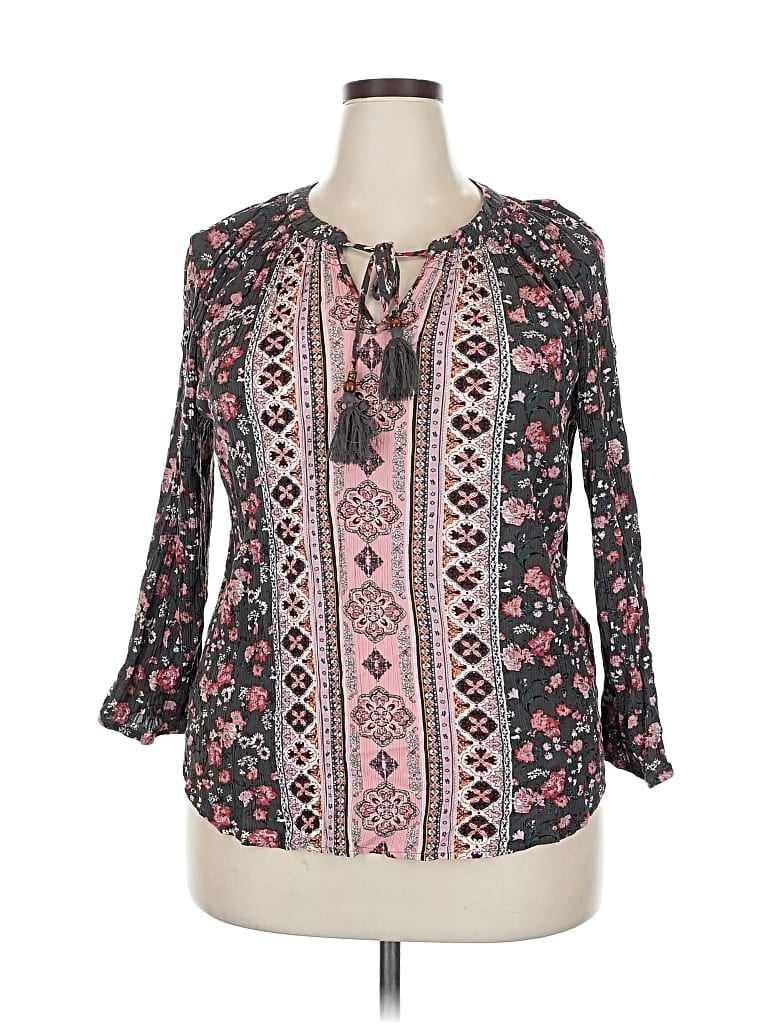 Pre-owned Mason & Belle 3/4 Sleeve Blouse In Pink