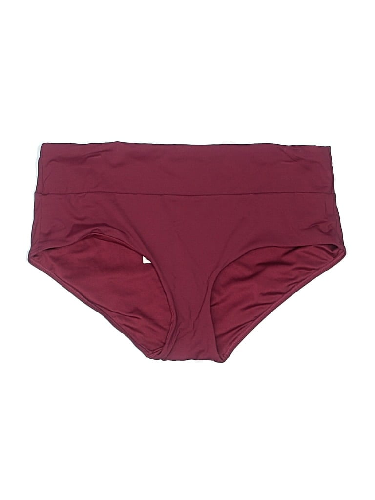 Pre-owned Athleta Swimsuit Bottoms In Burgundy