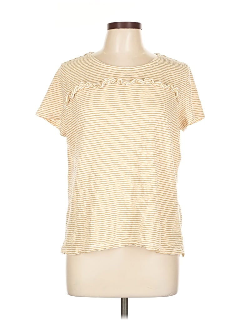 Pre-owned Fat Face Short Sleeve T-shirt In Gold
