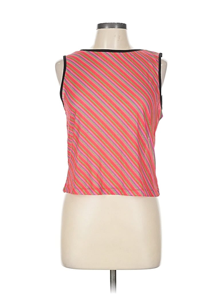 Pre-owned Collusion Sleeveless Top Orange One Shoulder Neckline Tops