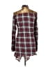 E2 Clothing Plaid Burgundy Long Sleeve Blouse Size L - photo 2