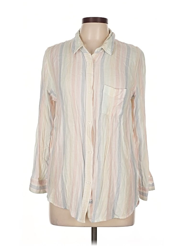 Pre-owned Rails Long Sleeve Button Down Shirt In White