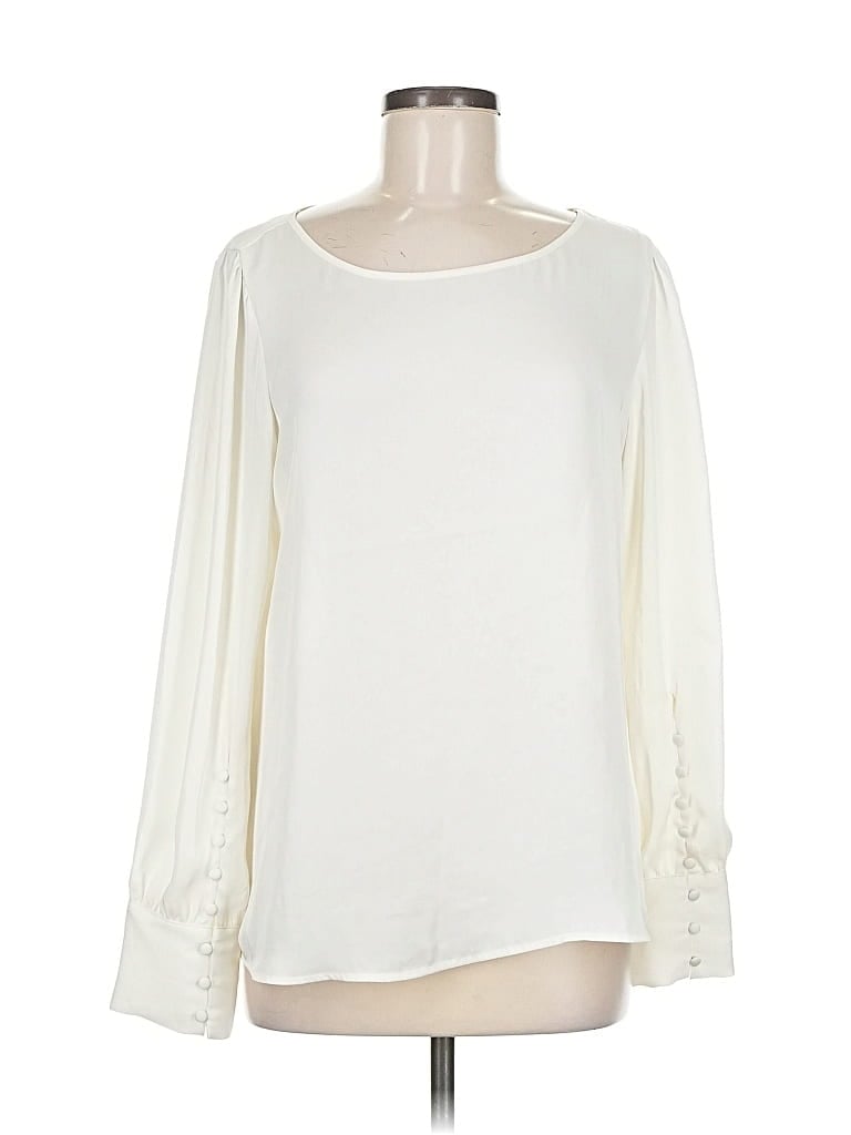 Pre-owned Express Long Sleeve Blouse In White