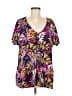 Torrid Purple Short Sleeve Blouse Size Med (00) - photo 1